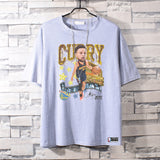 Basketball Sports T Shirt Loose-Fitting Pure Cotton Short Sleeves T-Shirt Boys Basketball Sports Curry