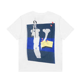 Vlone T Shirt Spring and Summer Pattern Big V Letter