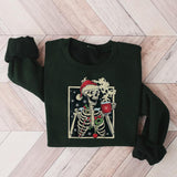 Dead Inside Skeleton Christmas Sweatshirt Sarcastic Christma