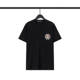 CHH Chrome Heart T Shirts Croix Cross Leather Printed Short Sleeve T-Shirt