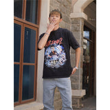 Film Star T Shirt Cotton Loose Nostalgic Short Sleeve American Retro Trendy Loose T-shirt