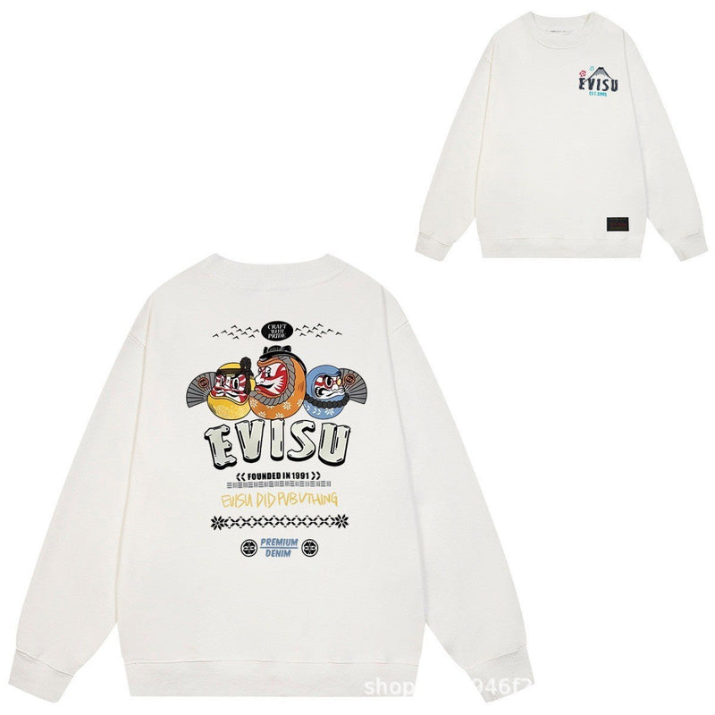 Evisu Sweatshirts Crew Neck Casual Loose
