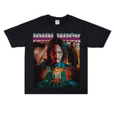 Film Star T Shirt Vintage American Street Printed round Neck T-shirt for Men and Women