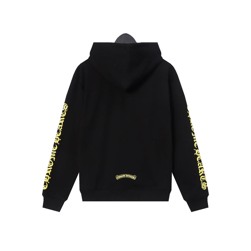 CHH Chrome Heart Hoodie CH Sanskrit Cross Print Casual Loose Casual Hooded Sweater