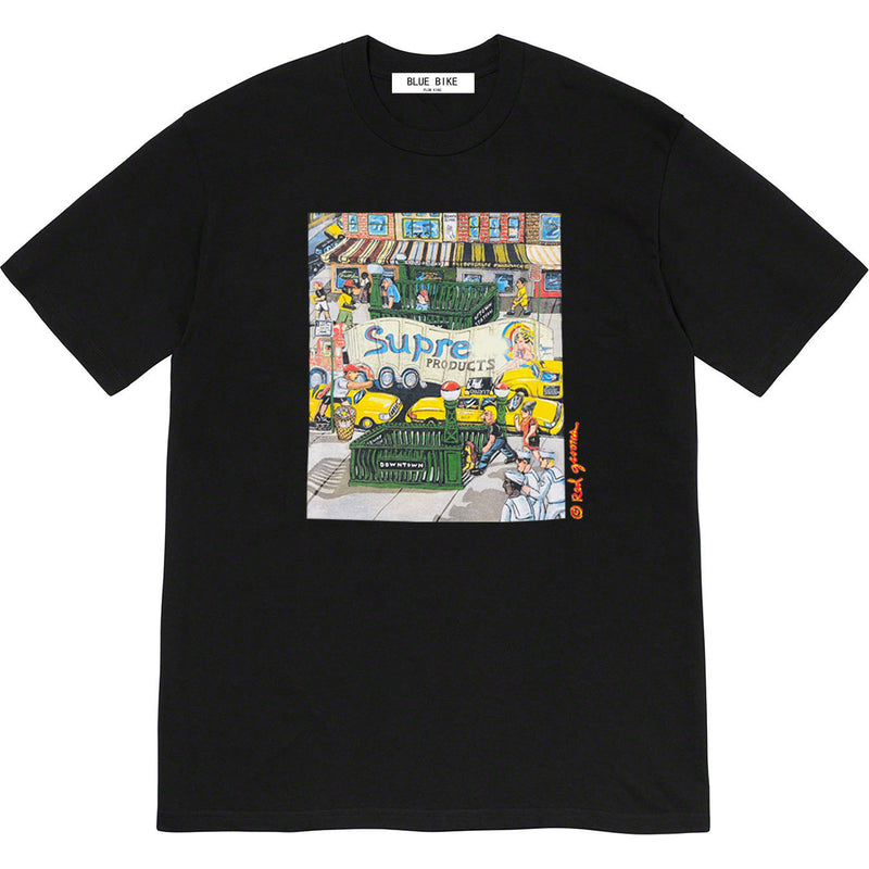 Men T-shirts 22SS Manhattan Tee Manhattan Cartoon Street View Short Sleeve T-Shirt Crew Neck