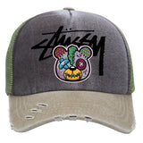 Stussy Hat Spring and Autumn Fashion Baseball Cap Breathable Retro Wash Printing