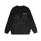 Purple Brand Long Sleeve T-Shirt Fashion Loose Long Sleeve Top