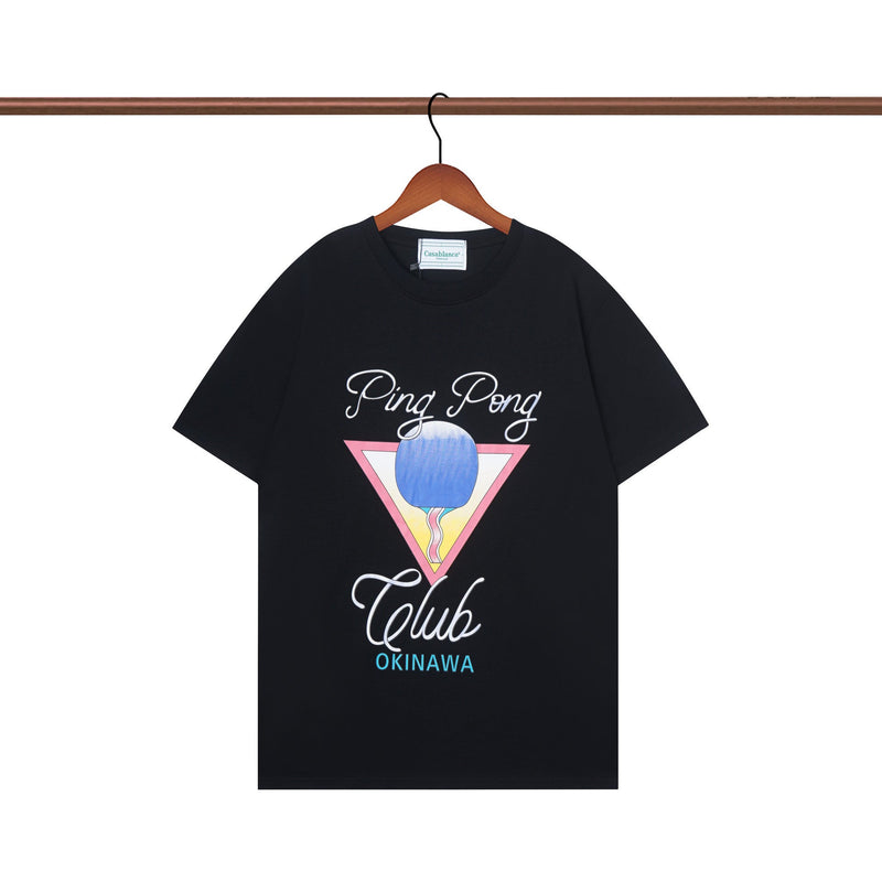 Casablanca T Shirts Crew Neck Loose Cotton Tee