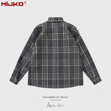 MIJKO Mens Jacket Plaid Jacket Unisex