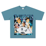 Film Star T Shirt Funny Stephen Chow Movie Short Sleeve Loose Retro T-shirt