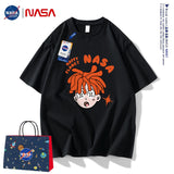 Nasa T Shirt Short Sleeve T-Shirt Loose High Street Couple'S Tops