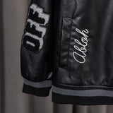 Off White Jacket Spring and Autumn OW Moon Letter Pattern Baseball Jacket Jacket