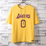 Basketball Sports T Shirt Summer Short-Sleeved T-Shirt Men'S And Women'S Nba Lakers Weishao Leisure Sports