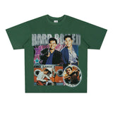 Film Star T Shirt Short Sleeve Retro American Street T-shirt for Men and Women