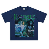 Film Star T Shirt Short Sleeve Loose Retro American T-shirt Men