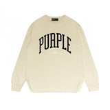 Purple Brand Long Sleeve T-Shirt Fashion Loose Long Sleeve Top