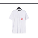 CHH Chrome Heart T Shirts CH Flower Sanskrit Casual Short Sleeve T-Shirt Loose