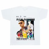 Basket Ball Star T Shirt Washed Worn-out Kelkuzma Short-Sleeved Printed T-shirt Vintage Pure Cotton