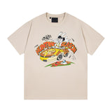 Synaworld T Shirts central cee rabbit car print casual loose t-shirt