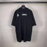Mens T-shirts Paris Alipay letter print loose short-sleeved T-shirt