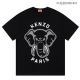KENZO T Shirt Summer Tiger Head Casual