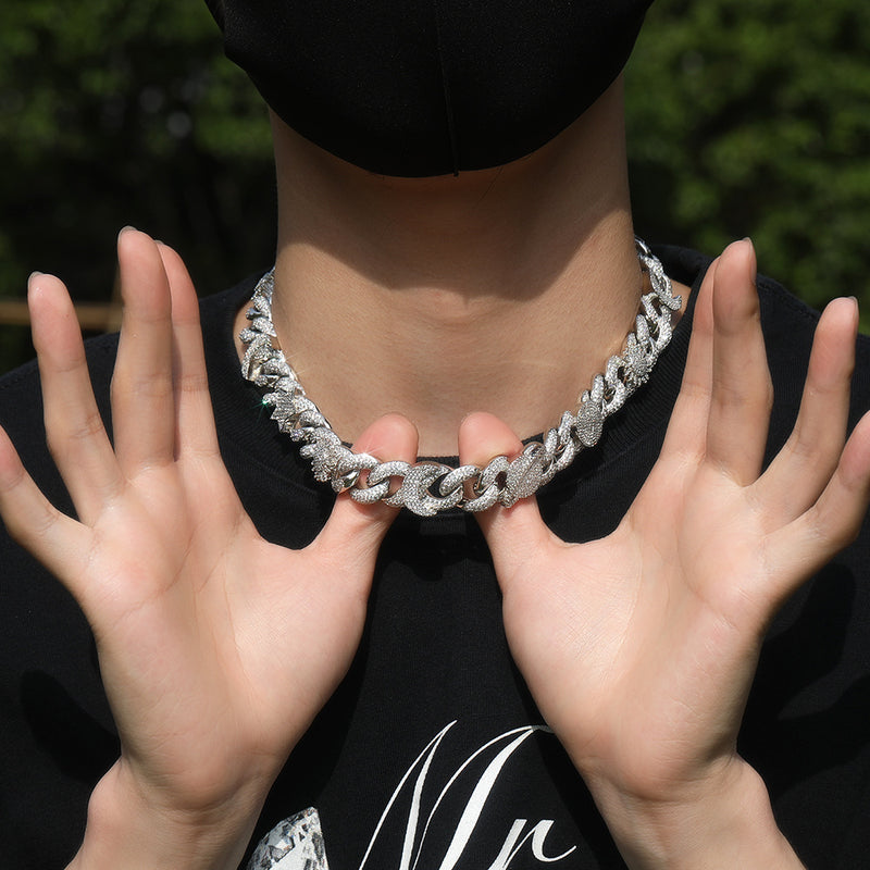 Chains Sun Star Eyes Necklace with Zircon Hip Hop Spectrum St. Valentine's
