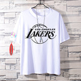 Basketball Sports T Shirt Lakers James No. 23 Kobe No. 24 Short Sleeve T-Shirt Male Letter Loose Student Pure Cotton