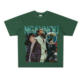 Film Star T Shirt Short Sleeve Loose Retro American Design T-shirt Men