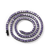 Chains Hip Hop Necklace 4mm Spring Buckle with Diamonds