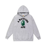 Bathing Ape Hoodie Autumn/Winter Letter Print Loose Hoodie Pullover Ape Sweater