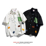 Men Shirts Short Sleeve Shirt Men's Summer Loose Leisure All-Matching Coat