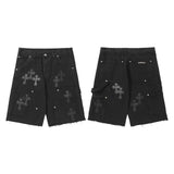 Chrome Heart Shorts Summer Shorts Loose Jeans