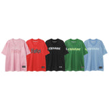 CHH Chrome Heart T Shirts Croix Cross Color Leather Printed Short Sleeve T-Shirt