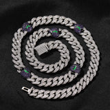 Chains Broken Heart 9mm Cuban Chains Bronze Zircon Full Diamond Spectrum