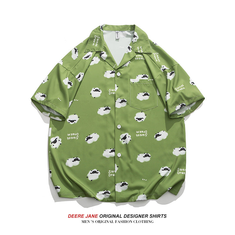 Men's Shirt Short-Sleeved Shirt Men's and Women's T-shirt Summer Couple