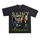 Film Star T Shirt Loose Heavy American Retro Street Personality T-shirt Men