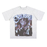 Film Star T Shirt Cotton Short Sleeve Loose round Neck Retro Design T-shirt