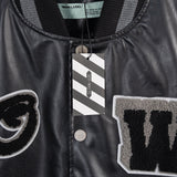 Off White Jacket Spring and Autumn OW Moon Letter Pattern Baseball Jacket Jacket