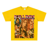 Film Star T Shirt Classic Movie Kill Bill Short Sleeve Loose Street Printed T-shirt Men and Women