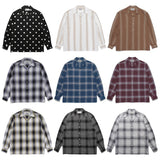GUILTYPARTIES TIGER Shirts checked striped Hawaiian long-sleeved shirt
