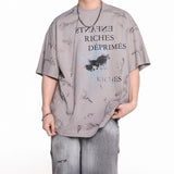 ERD T Shirts Loose Short Sleeve Vintage