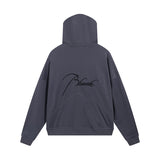 Rhude Hoodie Embroidered Loose-Fitting Hoodie Cardigan Sweater