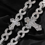 Chains Cross Full Diamond Zircon Necklace St. Valentine's Spectrum