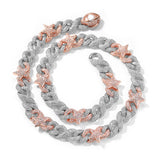 Chains Hip Hop 10MM Necklace Full of Diamond Pentagram Cuban Chain St. Valentine's Spectrum