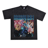 Film Star T Shirt Washed Old Print Short Sleeve Loose T-shirt