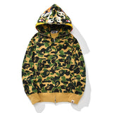 Bathing Ape Hoodie Joint S24 Falcon Full Zip Camouflage Loose Hooded Sweater