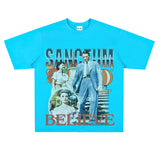 Film Star T Shirt Movie Nostalgia Audrey Hepburn Rome Loose Retro Street T-shirt