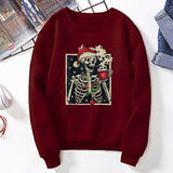 Dead Inside Skeleton Christmas Sweatshirt Sarcastic Christma