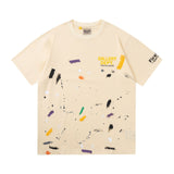 Gallery Dept T-Shirt Hand Painted Color Graffiti Print Short Sleeve T-Shirt