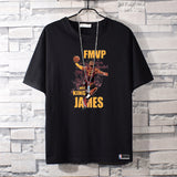 Basketball Sports T Shirt Summer Loose Short Sleeves T-Shirt Male Student Basketball Sports Lakers James